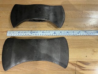 Vintage double edge axe heads