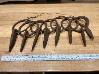 Antique Hand Forged Log Dogs