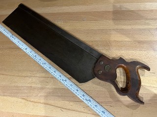 Disston 18-inch, 10 TPI. steel back saw