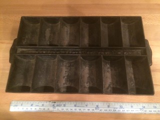 Antique Aluminum Ice Cube Tray, Hinged With Lever, Primitive