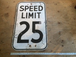 Vintage Speed Limit Sign