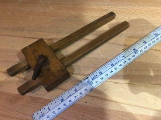 Antique double marking mortising gauge Antique double marking mortising gauge