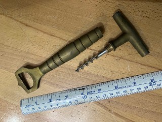 Brass Bottle Opener Corkscrew