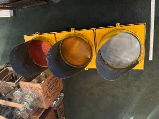 Vintage street stop light