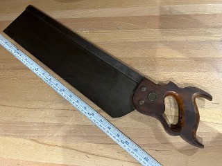 Disston 18-inch, 10 TPI. steel back saw Disston 18-inch, 10 TPI. steel back saw
