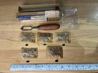 Vintage Brownell gunstock checkering tool set Vintage Brownell gunstock checkering tool set