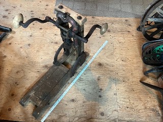 Antique timber mortising hand crank drill Antique timber mortising hand crank drill