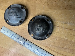 Antique Cast Iron Oil Level Cover Caps Antique Cast Iron Oil Level Cover Caps