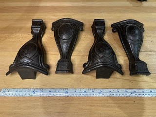 Antique cast iron Victorian Stove Legs Antique cast iron Victorian Stove Legs