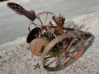 Antique Champion horse drawn potato planter Antique Champion horse drawn potato planter
