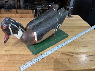 Antique hand carved duck