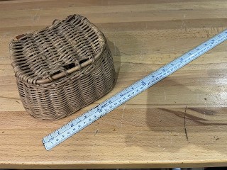 Vintage Small Wicker Fishing Creel Basket