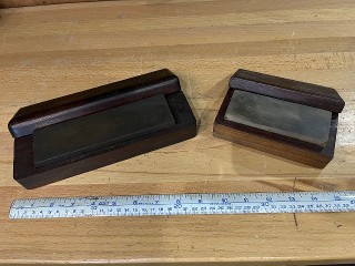 Antique Oil Stones in wood box Antique Oil Stones in wood box