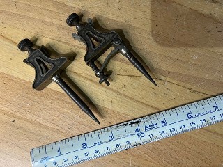 Antique brass trammel points Antique brass trammel points
