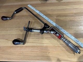 1897 Millers Falls Corner Brace Hand Drill McClellan Patent 1897 Millers Falls Corner Brace Hand Drill McClellan Patent