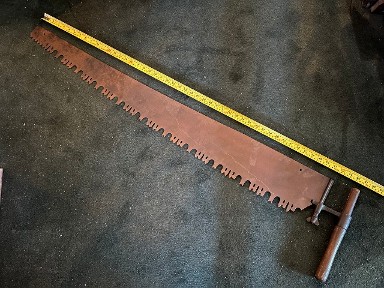 Antique one man 4-foot crosscut saw Antique one man 4-foot crosscut saw