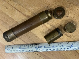 Vintage brass tube case 