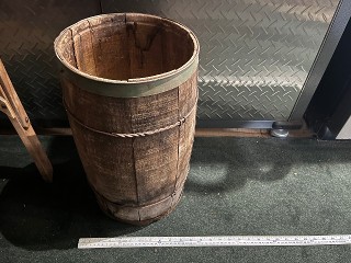 Antique nail keg 10-inch dia. X 18-inch tall 