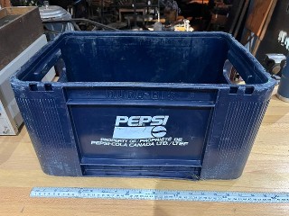 Pepsi Blue Plastic Crate 18 by 12 by 9 tall Pepsi Blue Plastic Crate 18 by 12 by 9 tall