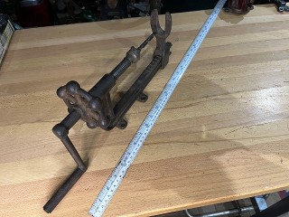 Antique Weedsport Drill Co. Weedsport N.Y. Hand Crank Wagon Wheel Tire Drill Press Antique Weedsport Drill Co. Weedsport N.Y. Hand Crank Wagon Wheel Tire Drill Press