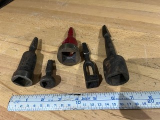 Antique Hargrave Square Nut & Bolt Driver Bits for hand brace Antique Hargrave Square Nut & Bolt Driver Bits for hand brace