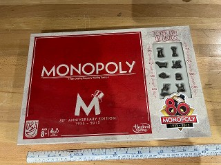 2015 Monopoly 80th Anniversary Edition 1935-2015 Game, new game, just open to take pictures. 2015 Monopoly 80th Anniversary Edition 1935-2015 Game, new game, just open to take pictures.