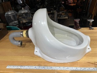 Vintage heavy ceramic commercial mens restroom urinal Vintage heavy ceramic commercial mens restroom urinal