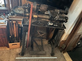 Vintage Drummond 4-inch A Type treadle steel lathe 1920-1923 Vintage Drummond 4-inch A Type treadle steel lathe 1920-1923