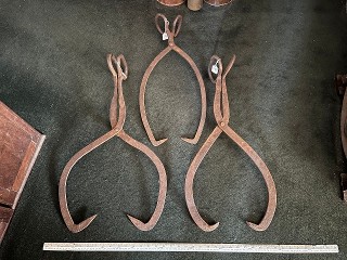 Antique blacksmith forged ice tongs Antique blacksmith forged ice tongs