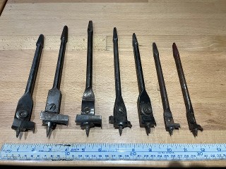 Vintage adjustable expansive drill bits, Irwin 22, Russel Jennings, Craftsman, Stanley. Vintage adjustable expansive drill bits, Irwin 22, Russel Jennings, Craftsman, Stanley.
