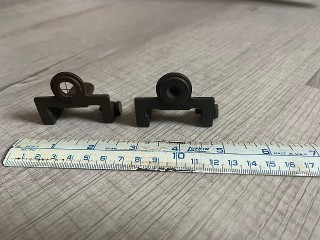 Antique Stanley No. 1 peep sights for wood levels up to 1 3/8 wide. Antique Stanley No. 1 peep sights for wood levels up to 1 3/8 wide.