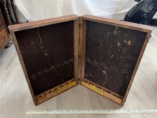 Antique 1878 C. E. Jennings Co. chisel cabinet, solid oak finger joints Antique 1878 C. E. Jennings Co. chisel cabinet, solid oak finger joints