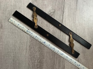 Antique 15 inch Ebony and Brass Parallel Ruler for drafting and navigation Antique 15 inch Ebony and Brass Parallel Ruler for drafting and navigation