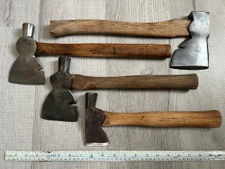 Antique and vintage Collins red seal, Plumb, Keen Kutter, hammerhead hewing broad axe carving hatchets Antique and vintage Collins red seal, Plumb, Keen Kutter, hammerhead hewing broad axe carving hatchets