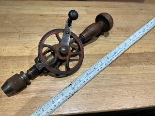 Antique 1896 Goodell Pratt Co. Toolsmith hand drill, Made in Greenfield, Mass. with patent date Mar. 31, 1896 Antique 1896 Goodell Pratt Co. Toolsmith hand drill, Made in Greenfield, Mass. with patent date Mar. 31, 1896