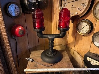 Vintage airplane runway red lights, 14 inch wide by 20 inches high. Vintage airplane runway red lights, 14 inch wide by 20 inches high.