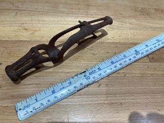 Antique 7 inch buggy whip socket holder