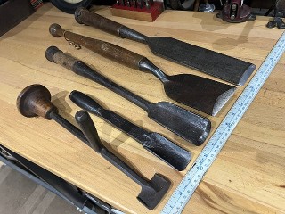Antique and Vintage timber framing chisels, slicks and gouges Antique and Vintage timber framing chisels, slicks and gouges