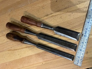 Vintage Stanley bevel edge socket chisels Vintage Stanley bevel edge socket chisels