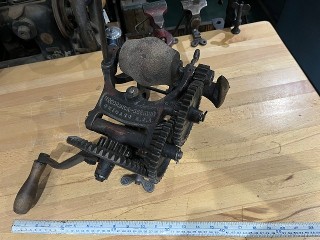 Antique hand crank McCormick Deering, Chicago USA sickle mower knife and tool grinder