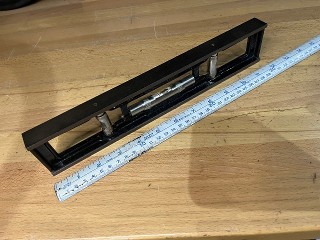 No. 36G Stanley 12-inch cast iron machinist level with rotating vial covers on all 3 vials, 99 percent japaning. No. 36G Stanley 12-inch cast iron machinist level with rotating vial covers on all 3 vials, 99 percent japaning.
