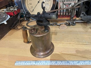Antique 1930's Engineering Tool and Forgings Ltd. (ETF) St. Catharines, Ontario Canada, gas blow torch Antique 1930's Engineering Tool and Forgings Ltd. (ETF) St. Catharines, Ontario Canada, gas blow torch