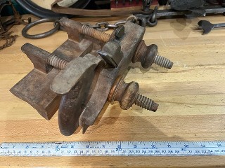 Antique screw arm wood plough plane Antique screw arm wood plough plane