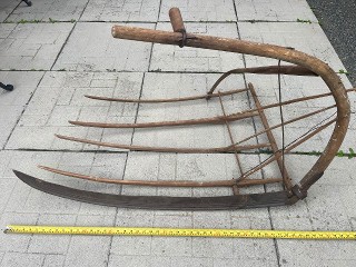Antique Grain Cradle Scythe with 40-inch blade
