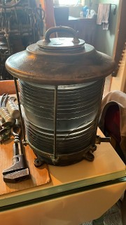 Antique 1877-1937 Frank Morrison and Sons Co. solid brass beacon lantern