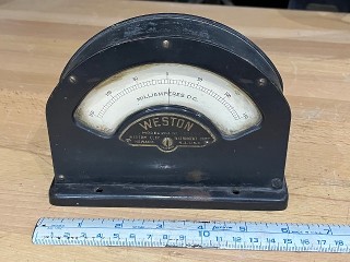 Antique Weston 1890's Milliamperes D.C. Meter, model 264, used for the telegraph Antique Weston 1890's Milliamperes D.C. Meter, model 264, used for the telegraph