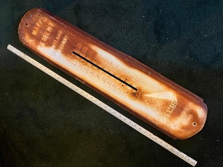 Vintage 1950's St. Mary's Cement Co. Ltd. Toronto, Portland Masonry Pyramid Brand, Thermometer, it measures 36 x 8, 