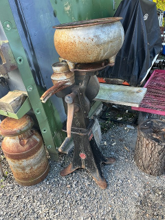 Antique De Laval 1934 cream separator, good for planter as a lawn ornament with heavy cast iron base Antique De Laval 1934 cream separator, good for planter as a lawn ornament with heavy cast iron base